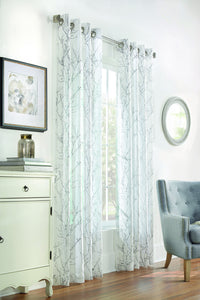 Panneau de rideau à œillets Lisette blanc - 52 po x 84 po