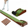Costway Mettre Vert Pratique Golf Mettre Tapis Avec Auto Ball Retour Et 2 Tailles De Trou