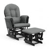 Storkcraft Hoop Fauteuil bercant et pouf - Noir avec gris