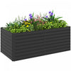 Outsunny Lit de jardin sureleve, jardiniere 5' x 3' x 2', gris fonce