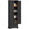 HOMCOM Armoire de rangement 71 po, 2 portes, noir