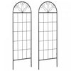 Outsunny Lot De 2 Treillis De Jardin En Metal Pour Plantes Grimpantes, Noir