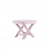 Banc d’appoint Abigail style milieu du siecle moderne en velours rose