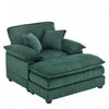 Liam Canape d'interieur moderne en velours cotele 46,9\" avec 2 coussins moelleux, Vert