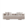 Canape en chenille beige Verandah Mid-Century Modern 112\"