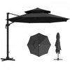 Outsunny Parasol Gris Fonce