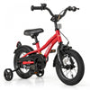 Costway 12\" Velo Pour Enfants De 3 A 4 Ans Garcons Et Filles Avec Reflecteurs Reglables De Frein A Main De Siege Rouge