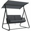 Outsunny - Balancoire de jardin pour 2 personnes avec auvent reglable