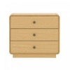 Table de nuit contemporaine Liora 28\" en naturel (3 tiroirs)