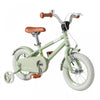 Costway 12\" Velo Pour Enfants Avec Guidon De Selle Reglable Roues D'entrainement Amovibles Frein A Main Vert