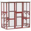 Pawhut Grand Enclos Exterieur Pour Chat, Maison Resistante Aux Intemperies, Toit En Asphalte, Cage De Terrasse En Bois Avec 6 Plates-formes Equilibrees, 71\" X 39\" X 71\", Bordeaux