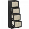 HOMCOM Classeur verrouillable a 4 tiroirs pour format A4, noir