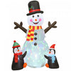 Outsunny Bonhomme de neige gonflable de 5,9\", Decoration de Noel gonflable