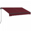 Outsunny 8' X 6,5' Auvent Retractable, Abri Pare-soleil, Rouge Vin