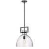 Luminaire suspendu Liberty de Dainolite avec fini noir mat et 1 ampoule