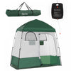 Outsunny Tente De Douche Avec Sac De Douche, Sol, Sac De Transport, Vert