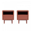 Table de nuit moderne Ella 20\" en terre cuite (1 tiroir) - Lot de 2