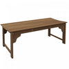 Outsunny Banc de Jardin en Bois avec Siege a Lattes pour Terrasse, Teck