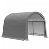 Outsunny Hangar De Stockage Exterieur 10'x10', Hangar Portable, Gris Clair