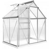 Outsunny Serre de plain-pied en polycarbonate 6' x 4' x 6,6' transparent