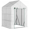 Outsunny Serre Pour L'exterieur, Serre Portable Avec Etagere A 2 Niveaux