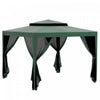 Outsunny Tente 10'x 10' Avec Filet En Maille Toit A Deux Niveaux, Vert