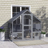 Catio Enclos Exterieur Pour 2 A 4 Chatons, Gris