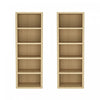 Bibliotheque ouverte moderne Rivington 28\" en chene naturel - Lot de 2