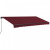 Outsunny 15' X 10' Auvent Retractable, Abri Pare-soleil, Rouge Vin