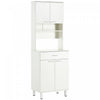 HOMCOM Garde-Manger Cuisine 71\", Buffet avec Vaisselier et Micro-ondes