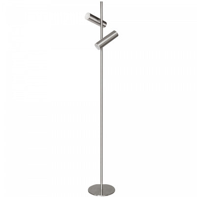 Dainolite Constance Floor Lamp 12w Satin Chrome Frosted Acrylic Diffuser|Lampe à pied Constance de Dainolite en acrylique givré qui diffuse la lumière, avec fini chromé satiné et ampoule de 12 W