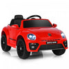Voiture Electrique 12v Pour Enfants Costway, Sous Licence Volkswagen Beetle Avec Telecommande Et Musique, Rouge