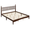 Oliver Lit Plateforme Retro en Bois avec Tete de Lit en Forme de Gourde et Support - Taille King