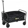 Outsunny Chariot pliable pliable, chariot de jardin utilitaire, noir