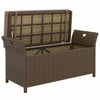 Outsunny Banc de Rangement en Rotin, Coffre de 29 Gallons, Beige