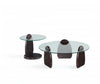 Ensemble moderne et glamour Artesia de 2 tables : table basse et table d’appoint en noyer