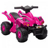 Qaba Quad 6 V Pour Enfants, Vehicule Electrique A 4 Roues Alimente Par Batterie Pour Enfants Avec Musique, Avant, Pour Garcons Et Filles, Tout-petits Ages De 2 A 6 Ans, Rose