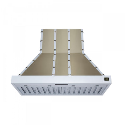 Forno Ambassador 48" Range Hood, White, 304 CFM, 3 speeds, Remote Control - FRHWM5099-48CPWHT | Hotte de cuisine Ambassador 48 po, blanc, 304 PCM, 3 vitesses, telecommande - FRHWM5099-48CPWHT