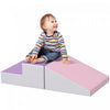 Soozier Ensemble De Jeu Doux 2 Pieces Pour Activites D'escalade Et D'exploration, Blocs De Mousse Pour Bebes D'age Prescolaire, Equipement De Jeu Avec Structure D'activite, Violet