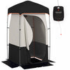 Outsunny Tente de Douche de Camping avec Sac de Douche Solaire et Sac de Transport, Noir