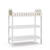 Table a langer Storkcraft Pasadena avec matelas a langer resistant a l’eau – Blanc/Bois flotte