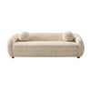 Canape Tribeca style mid-century 86\" en chenille creme