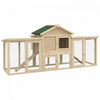 Pawhut 80\" Deluxe Poulailler En Bois Poulailler Lapin Clapier Grande Cage A Volaille Exterieure Cour Avec Nichoirs Aire De Jeux