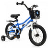 Velo Costway 14'' Pour Enfants Avec Roues D'entrainement Amovibles Et Panier Pour 3-5 Ans Skyblue