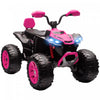 Qaba Voiture Enfant 24 V 2 Places Avec Roues Suspendues, Rose
