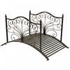 Outsunny Pont De Jardin En Metal De 4 Pieds Pont Decoratif En Arc Avec Garde-corps Bronze Noir