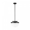Suspension A 1 lampe Dahlia De 12 po, Noire