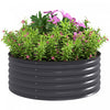 Outsunny Jardiniere en metal, boite de jardin 4 x 4 x 1,5 pi gris fonce