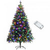HOMCOM Arbre de Noel artificiel pre-eclaire 7 pi avec lumiere LED bicolore