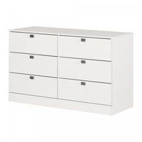 Commode Spark à 6 tiroirs - blanc solide